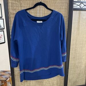 Lucky Brand 3/4 Sleeve Cotton Pullover